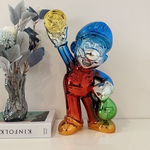 Oferta Especial: <span class=keywords><strong>Nueva</strong></span> Estatua <span class=keywords><strong>de</strong></span> <span class=keywords><strong>Mario</strong></span> <span class=keywords><strong>Bros</strong></span> en Cromo para Decoración <span class=keywords><strong>de</strong></span> Arte Pop, Figura para Monopoly, Artesanía en Resina - Product Image 6