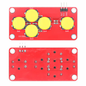 AD Keyboard <b>Module</b> 5 Button Yellow Switch Sensor For <b>Electronic</b> <b>Kit</b> 111330 - Product Image 1
