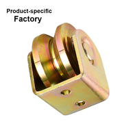 Poulie à rouleaux de porte coulissante à double roulement de 60mm avec rainure en U/V/Y pour système de traction et de poussée universel