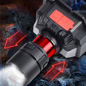 ไฟหน้าแบบ LED แบตเตอรี่แบบชาร์จไฟได้ อลูมิเนียมอัลลอยด์ แสงสีขาวแบบพกพา 150 ลูเมน วัตต์ ตกปลากลางคืน ใช้กลางแจ้ง - Product Image 1