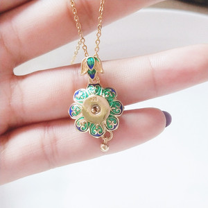 Pendentif Lotus rotatif bouddhiste tibétain pour hommes <span class=keywords><strong>et</strong></span> femmes, collier de prière Mantra, Six mots, collier de méditation, bijou cadeau, - Product Image 4