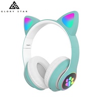 Headset Gaming Nirkabel RGB Over-Ear untuk Anak-Anak, Headphone Olahraga Tahan Air Dinamis dengan Prinsip Dinamis, Hadiah Natal
