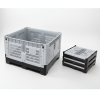 Caisse en plastique pliable, empilable, recyclable, pour fruits et légumes, 1210-760 HDPE
