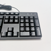 Ergonomic 104-Key Wired Gaming Keyboard PS2 Port Factory Price Splash-Proof Design Numeric Keypad English Language for Desktop