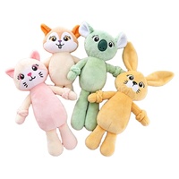 Jouet sonore en peluche pour chat et chien, résistant à la mastication, pour la dentition, en forme d'os à bords en velours de maïs, pour les programmes de marques d'animaux de compagnie en gros