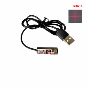 Module laser industriel à diode rouge 12 mm 5 mW à mise au point réglable, tête en cuivre avec ligne USB 650 nm, points, lignes et croix - Product Image 2
