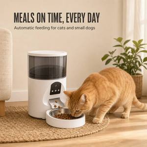 Distributeur automatique intelligent de nourriture pour animaux de compagnie 4 L, distributeur de nourriture pour chats et chiens avec minuterie, écran LCD, alimentation par charge - Product Image 1