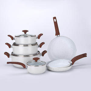 Juego de Ollas <span class=keywords><strong>Telamon</strong></span> con Revestimiento Antiadherente de Mármol Blanco, Productos de Cocina, Juego de Utensilios para Cocinar en Casa - Product Image 2