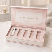 Caja de Regalo Rígida Personalizada con Cierre Magnético, Papel Recubierto con Lámina Dorada, Empaque Cosmético, Set de Muestras para el Cuidado de la Piel, MOQ Bajo, OEM, ODM