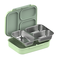 Nouveauté 2026 OEM/ODM Boîte à lunch portable pour enfants en acier inoxydable à 3 compartiments