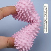 Jouet à mâcher durable pour chien en TPR, bâton molaire en forme d'os à picots, interactif pour l'entraînement des chiots, Teddy, anti-ennui, jouet pour animaux de compagnie