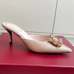 Nouveaux talons hauts sexy pour femmes, luxe d'été, cuir véritable de haute qualité, bout pointu, talons de soirée - Product Image 2