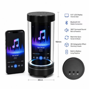 Haut-parleur holographique léger de 5,5 pouces avec affichage visuel 3D en temps réel, audio USB intégré et haut-parleurs latéraux doubles - Product Image 4