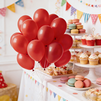 Bouquet de ballons en latex rouge 624222 : Décoration de fête vibrante pour anniversaires, mariages et célébrations
