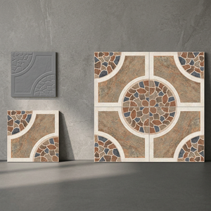 9mm/12mm Thickness Export Quality 40x40cm Embossed Punch Rustic <b>Matte</b> Non-Slip Porcelain Digital Parking 400x400mm <b>Floor</b> Tiles - Product Image 1