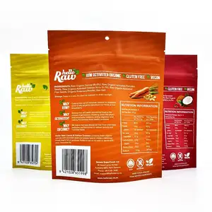 Kustom Logo plastik vakum makanan ringan mangga kering buah makanan ringan kacang mete paket kering vakum kemasan makanan tas