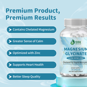 OEM Natural Magnesium Glycinate Capsules for Adult Sleep Support Muscle Relaxation and Nerve Calm Contains Chelated Magnesium - Product Image 3