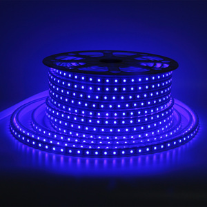 Bande lumineuse <span class=keywords><strong>LED</strong></span> RGB, 220, 110/5050 V, étanche IP65, <span class=keywords><strong>rouleau</strong></span> flexible, ruban de lumière avec corde double couleur, pour l'extérieur, 50/100m - Product Image 6