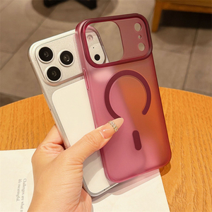 Coque de téléphone ultra-fine translucide effet peau de luxe pour iPhone 18 Pro Max 15 16 17 Pro Air, dos magnétique givré - Product Image 1