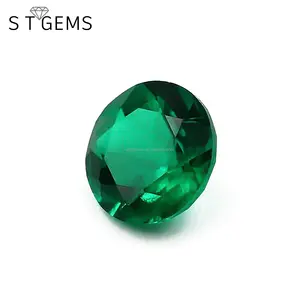 Wholesale Emerald 6.5mm round shape emerald hydrothermal emerald