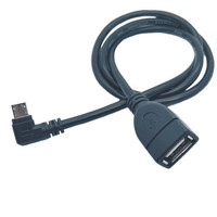 Alta calidad OTG V8 ángulo recto macho Micro USB 5 pines a cable USB hembra
