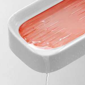 Double Layer Ceramic Soap Dish Rectangular Drainable Bathroom Shower Storage Rack Black Blue Pink - Product Image 3