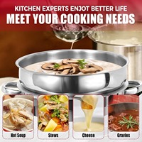 Plats de service en acier inoxydable doré, chauffe-plats à alcool pour buffet, 7L 11L, avec seau à soupe profond, ensemble chauffe-aliments pour hôtel