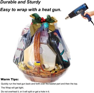 Bolsas <span class=keywords><strong>de</strong></span> Celofán Extra Grandes <span class=keywords><strong>de</strong></span> 40x47 Pulgadas para Envolver Cestas Navideñas - Product Image 4