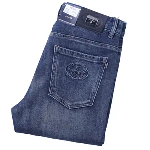 Europese High-End Fashion Blue Merk Stretch Y 2K Geen-Ijzer Anti-Rimpel Heren Jeans