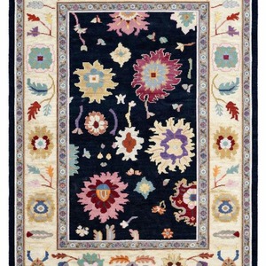 Floral Oushak Handknotted Wool Rug Rectangle Living <b>Room</b> - Product Image 3