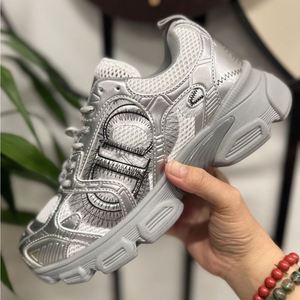 Nouvelles Chaussures Décontractées D's B30 pour Femme, Style Dad Shoes Tendance, en Maille, à Lacets, Sportives, Rehaussantes, Couleur Unie, Collection Automne - Product Image 4