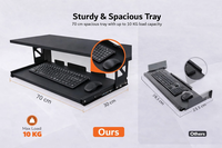 Bureau debout électrique moderne avec plateau pour clavier intégral en acier allié, hauteur réglable, pour usage domestique ou professionnel