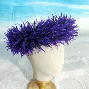 NEW Artificial Thick Spring Grass fascia Haku KN-hk046-1 Aloha Hula Dance Celebration Event <span class=keywords><strong>Crown</strong></span> Floral Garland Headpieces - Product Image 3