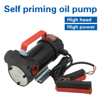 Pompa Bahan Bakar Diesel Mobil Portabel Kecil 12V/24V 300W Bertenaga Baterai Tekanan Rendah DC 50 Liter/menit Kit Tabung Kawat Baja dengan Pistol Bahan Bakar