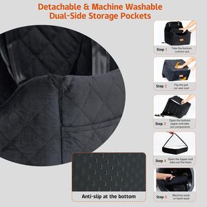Asiento Elevador para Perros SageeGlow para Mascotas Pequeñas y Medianas de hasta 35 Libras, Terciopelo Negro - Product Image 4