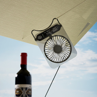 Ventilateur de table miniature portable électrique rechargeable par USB de haute qualité, rotatif, à affichage numérique carré, pour la maison et l'extérieur