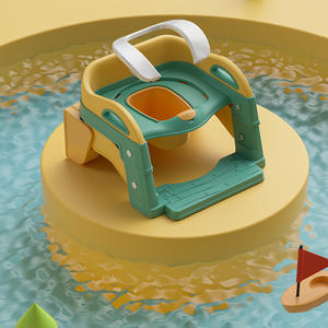 Siège de toilette pliable pour bébé avec marchepied, pour enfants de 2 à 4 ans, en plastique, grand format carré, usage domestique - Product Image 3