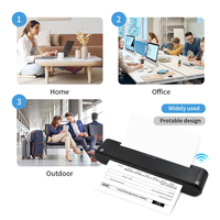 Imprimante thermique portable pratique A4, mini imprimante portable sans fil 304 dpi, imprimante à transfert thermique mobile pratique sans encre