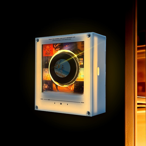Luz Nocturna Personalizada, Altavoz de Audio con Disco de Vinilo, Set de Regalo, CD Giratorio Acrílico Personalizado, Imán de Refrigerador con Música NFC, Reproductor de Música - Product Image 4