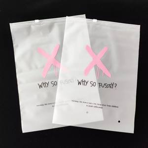 Personalizado propio logotipo impreso ropa camiseta embalaje cremallera esmerilado bolsa de embalaje de plástico - Product Image 5