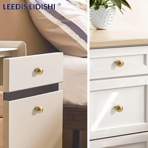 Brass Wardrobe Handles Golden Cabinet Drawer Pulls French-style Minimalist Brass <strong>Door</strong> <strong>Knobs</strong> Die Cast - Product Image 4