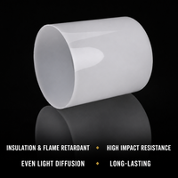 Tube diffuseur de lumière LED en plastique PC, blanc laiteux, anti-éblouissement, résistant aux hautes températures, pour éclairages néon et lampes à capteur