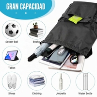 Sac à dos à cordon personnalisé avec logo, en polyester, réutilisable et durable, pour équipe de basketball, sac de sport avec poche avant zippée
