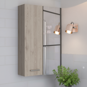 Armoire à pharmacie murale à double porte en bois avec 4 étagères, rangement de salle de bain au design contemporain - Product Image 2