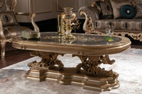Table basse personnalisée en marbre, Design classique, style européen, Base sculptée à la main, dessus en marbre, 100%