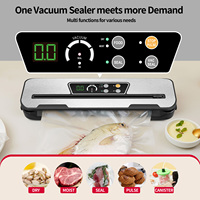 Scelleuse sous vide compacte OEM pour aliments et viandes, une machine électrique semi-automatique portable avec coupe-sac intégré et voyant LED