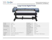 Imprimante à Sublimation Grand Format Yinghe 1800A 6ft avec Têtes XP600/I3200/DX5 pour Vêtements