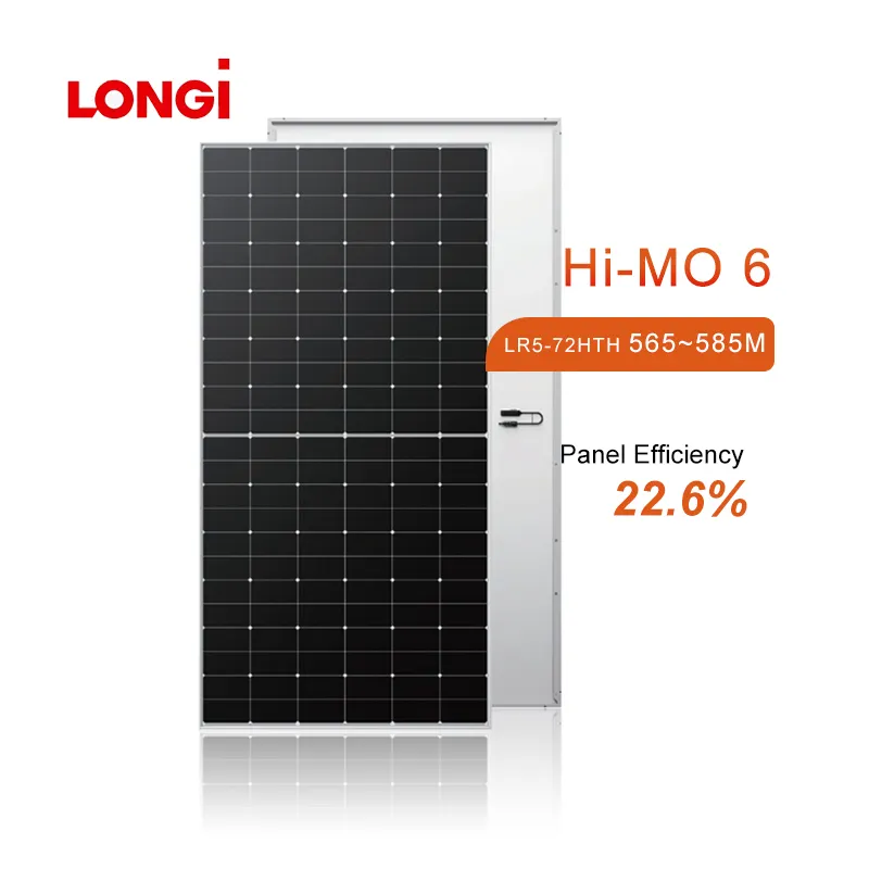 Longi Thuisgebruik Zonnepanelen Ontdekkingsreiziger Hem-Mo 6 LR5-72HTH 565 ~ 585M 22.6% Zonne-Energie Module-Efficiëntie