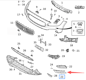 WODNO Cornice Cromata per Faro Fendinebbia Sinistro, Ricambio Auto Bestseller OE 31425448 per S90 <span class=keywords><strong>V90</strong></span> - Product Image 6