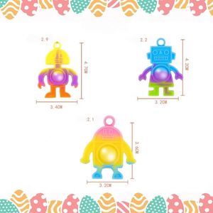 Juguete Antiestrés Personalizado - Mini Robot de Silicona con Forma de Dedo - Llavero con Burbujas para Presionar - Product Image 4